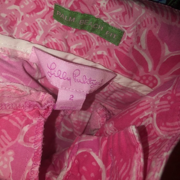 LILLY Pulitzer Baley Capri pants pink nina Pina 2 - Picture 4 of 4